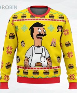 Bob S Burgers Sitcom Characters All Over Printed Ugly Christmas Sweater, Sweatshirt