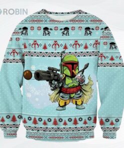 Boba Fett Star Wars Merry Poster Ugly Christmas Sweater, Sweatshirt