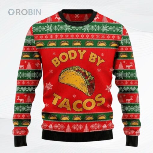 Body By Taco Ugly Christmas Sweater, Sweatshirt