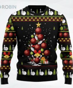 Bowling Christmas Tree Christmas Ugly Christmas Sweater, Sweatshirt