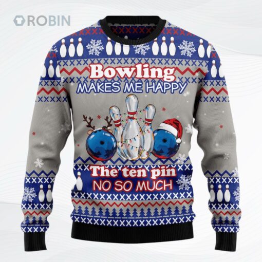 Bowling Merry Christmas Ugly Christmas Sweater, Sweatshirt