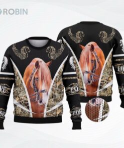 Brown Horse Ugly Christmas Sweater, Sweatshirt