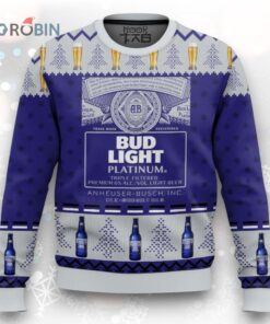 Bud light Platinum Ugly Christmas Sweater