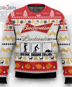 Budweiser Drunk Ugly Christmas Sweater