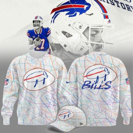 Buffalo Bills Sweatshirt, Sweater Designed By Patients At Buffalo’s Oishei Children’s Hospital, Bills Gifts for Fans