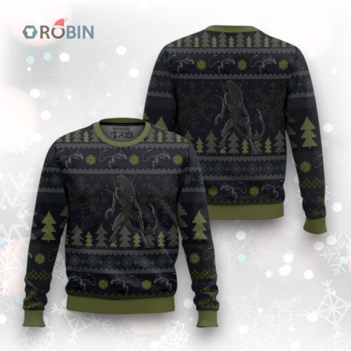 Bug Hunt Xenomorph Ugly Christmas Sweater