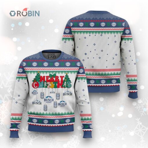 Busch Light Merry Christmas Ugly Christmas Sweater
