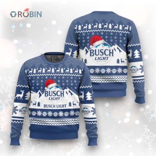 Busch Light Santa Hat Ugly Christmas