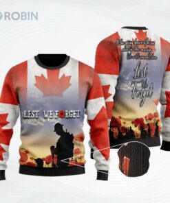 Canadian Veteran All Over Printed Ugly Christmas Sweater, Sweatshirt