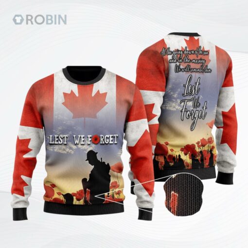 Canadian Veteran All Over Printed Ugly Christmas Sweater, Sweatshirt