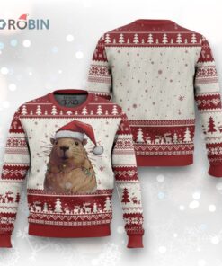 Capybara Christmas Ugly Christmas Sweater Funny Santa Capy Meme Xmas Vibe