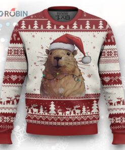 Capybara Christmas Ugly Christmas Sweater Funny Santa Capy Meme Xmas Vibe