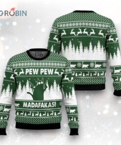 Cat Pew Pew Ugly Christmas Sweater