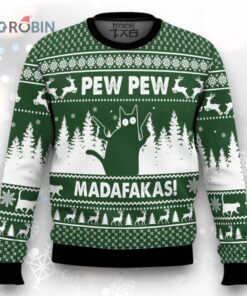 Cat Pew Pew Ugly Christmas Sweater