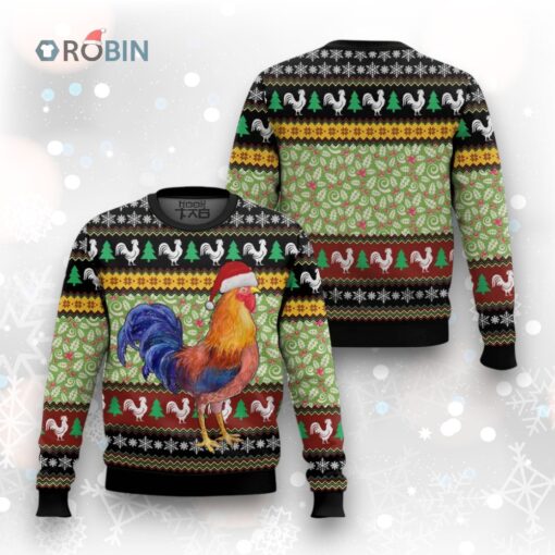 Chicken Cluck ry Christmas Ugly Christmas Sweater