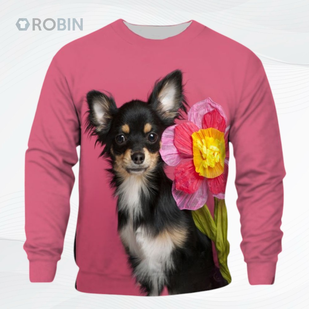 Chihuahua Dadj Ltl Ugly Christmas Sweater, Sweatshirt Chihuahua Dadj Ltl Ugly Christmas Sweater, Sweatshirt