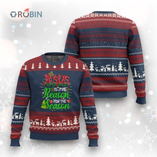 Christian Ugly Christmas Sweater Jesus Is The Reason For The Season
