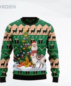 Christmas Tree Llama Christmas Ugly Christmas Sweater