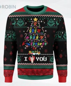 Christmas Tree Sign Language Xmas Ugly Christmas Sweater Christmas Tree Sign Language Xmas Ugly Christmas Sweater