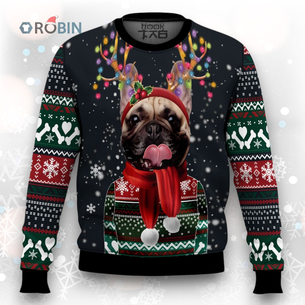 Cool French Bulldog Ugly Christmas Sweater Cool French Bulldog Ugly Christmas Sweater