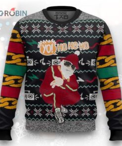 Cool Hip Hop Santa Ugly Christmas Sweater  Festive Holiday Sweatshirt