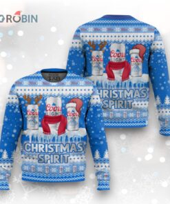 Coors Light Beer Christmas Spirit Ugly Christmas Sweater