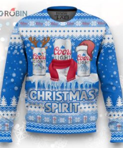 Coors Light Beer Christmas Spirit Ugly Christmas Sweater