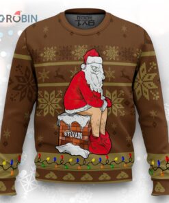 Custom Christmas Dirty Santa Brown Ugly Christmas Sweater