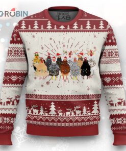 Cute Christmas Chickens Ugly Christmas Sweater Xmas Farm Animals
