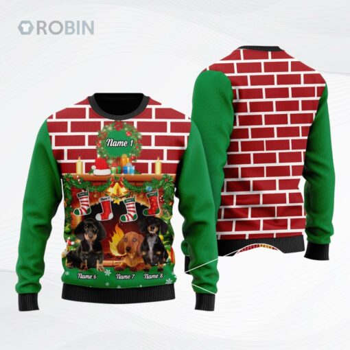 Dachshund Custom Ugly Christmas Sweater, Sweatshirt