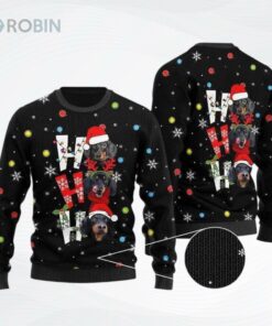 Dachshund Ho Ho Ho Ugly Christmas Sweater