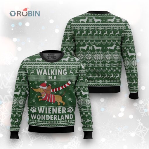 Dachshund Weiner Wonderland Ugly Christmas Sweater