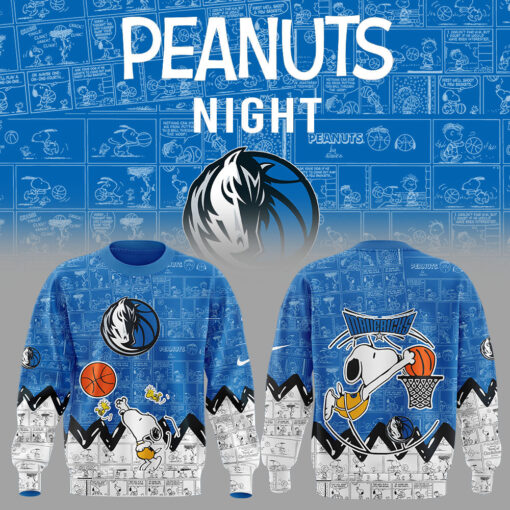 Dallas Mavericks 75th Anniversary of Peanuts Sweatshirt, Sweater, Mavericks Gifts for Fans