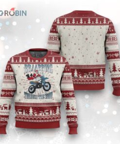 Dirt Bike Christmas Ugly Christmas Sweater Brraaap Funny Motocross Biker Xmas Gift