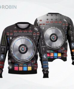 Dj Controller Ugly Christmas Sweater, Sweatshirt