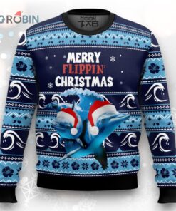 Dolphin Flippin’ Ugly Christmas Sweater