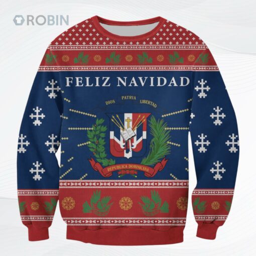 Dominican Republic Merry Christmas Style Ugly Christmas Sweater, Sweatshirt
