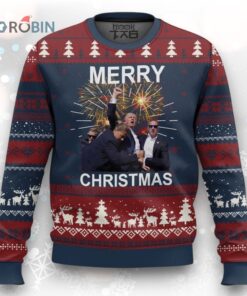 Donald Trump Christmas Ugly Christmas Sweater Merry Xmas Republican