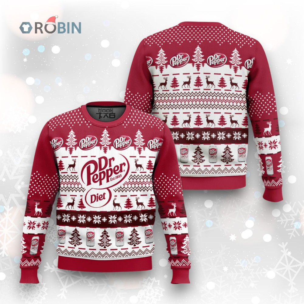 Dr Pepper Diet Ugly Christmas Sweater Dr Pepper Diet Ugly Christmas Sweater