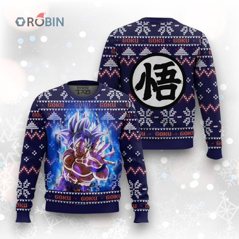 Dragon Ball Z Goku Ultra Instinct Ugly Christmas Sweater Dragon Ball Z Goku Ultra Instinct Ugly Christmas Sweater