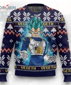 Dragon Ball Z Vegeta Blue Ugly Christmas Sweater
