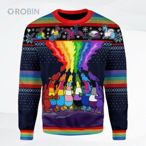 Dragon Lgbt Ugly Christmas Sweater