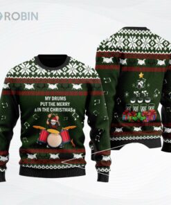 Drummer Ugly Sweatshirt For Drum Lovers On Christmas Time Ugly Christmas Sweater