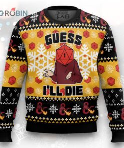 Dungeons & Dragons Ugly Christmas Sweater   Funny Holiday Design