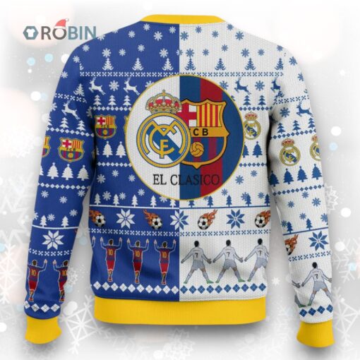 EL CLASICO Barcelona Real Madrid Ugly Christmas Sweater