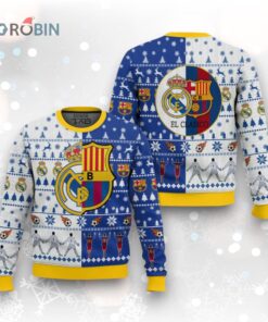 EL CLASICO Barcelona Real Madrid Ugly Christmas Sweater