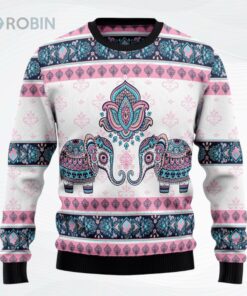 Elephant Mandala Ugly Christmas Sweater