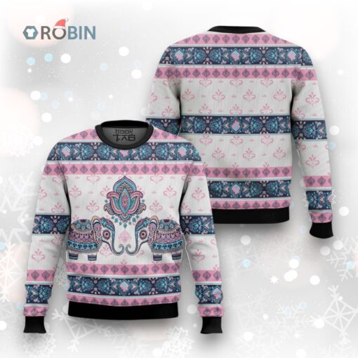 Elephant Mandala Ugly Christmas Sweater