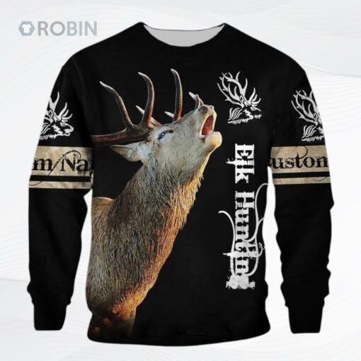 Elk Hunting Lht Nvtj Personalized Name Sweatshirt
