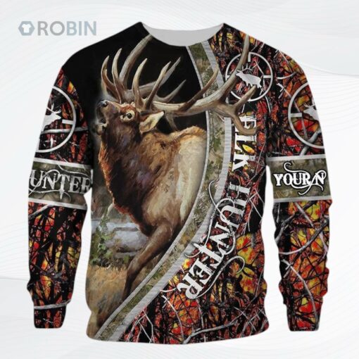 Elk Hunting Lht Nvtj Personalized Name Ugly Christmas Sweater